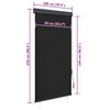 vidaXL Au&szlig;enrollo 100 x 250 cm Anthrazit