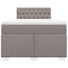 vidaXL Boxspringbett mit Matratze Taupe 120x190 cm Stoff