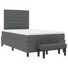 vidaXL Boxspringbett mit Matratze Dunkelgrau 120 x 190 cm Stoff