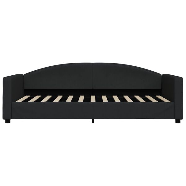 vidaXL Tagesbett mit Matratze Schwarz 90x200 cm Stoff