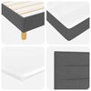 vidaXL Boxspringbett mit Matratze Dunkelgrau 200 x 200 cm Polyester