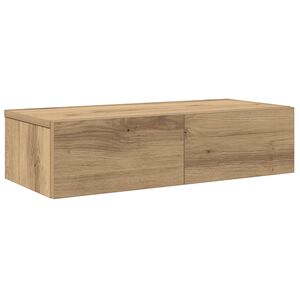 vidaXL Wandregal mit Schubladen Artisan-Eiche 60x26,5x15 cm