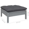 vidaXL 5-tlg. Garten-Lounge-Set mit Kissen Grau Kiefernholz