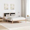 vidaXL Bettrahmen Schwarz 135 x 190 cm Massives Kiefernholz