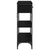 vidaXL Konsolentisch mit Regal Schwarz Eichen-Optik 72,5 x 25 x 75 cm