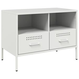 vidaXL TV-Schrank Wei&szlig; 68x39x50,5 cm Stahl