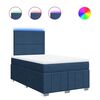 vidaXL Boxspringbett mit Matratze Blau 120x190 cm Stoff