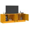 vidaXL TV-Schr&auml;nke 2 Stk. Senfgelb 67x39x44 cm Stahl