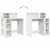 vidaXL Schreibtisch mit Regal Wei&szlig; 90 x 48 x 101,5 cm Holzwerkstoff