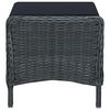 vidaXL 7-tlg. Garten-Essgruppe mit Kissen Poly Rattan Dunkelgrau