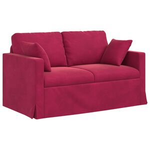 vidaXL Sofa Weinrot 138 x 78 x 80 cm Samt