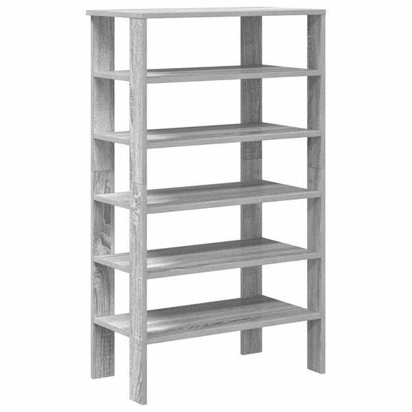 vidaXL Schuhregal Grau Sonoma 61x32x105 cm Holzwerkstoff