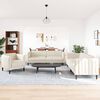 vidaXL 3-tlg. Sofagarnitur Creme Stoff