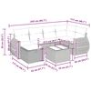 vidaXL 7-tlg. Garten-Sofagarnitur mit Kissen Grau Poly Rattan