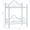 vidaXL Nachttisch Stahl und Hartglas 45x30,5x60 cm Wei&szlig;