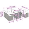 vidaXL Garten-Sofa-Set mit Kissen mit Speicher 10 pcs Beige und Creme