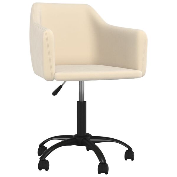 vidaXL Esszimmerst&uuml;hle 4 Stk. Drehbar Creme Samt