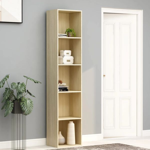 vidaXL Bücherregal Sonoma-Eiche 40x30x189 cm Holzwerkstoff