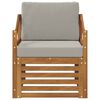 vidaXL Outdoor-Sofagarnitur mit Kissen Natur 67 x 63 x 73 cm