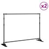 vidaXL Hintergrundstative 2 Stk. Schwarz 305x243 cm Stahl