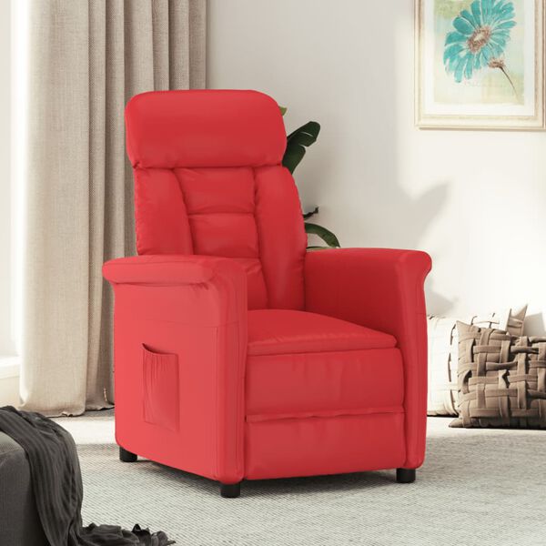 vidaXL Relaxsessel Rot Kunstleder