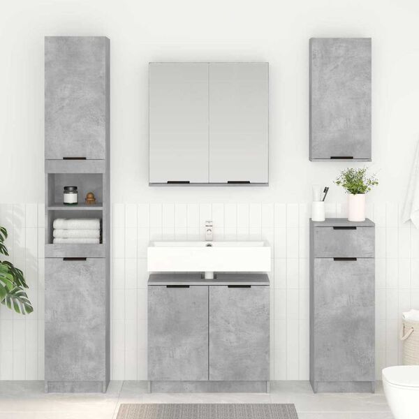vidaXL Badezimmerschrank Beton Grau 64,5 x 33,5 x 59 cm Holzwerkstoff