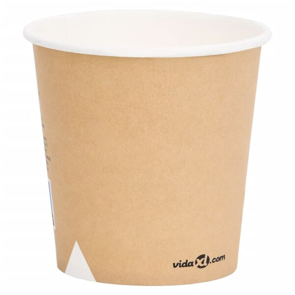 vidaXL Pappbecher 120 ml 1000 Stk. Braun