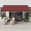 vidaXL Markise Automatisch mit LED Weinrot 450x350 cm