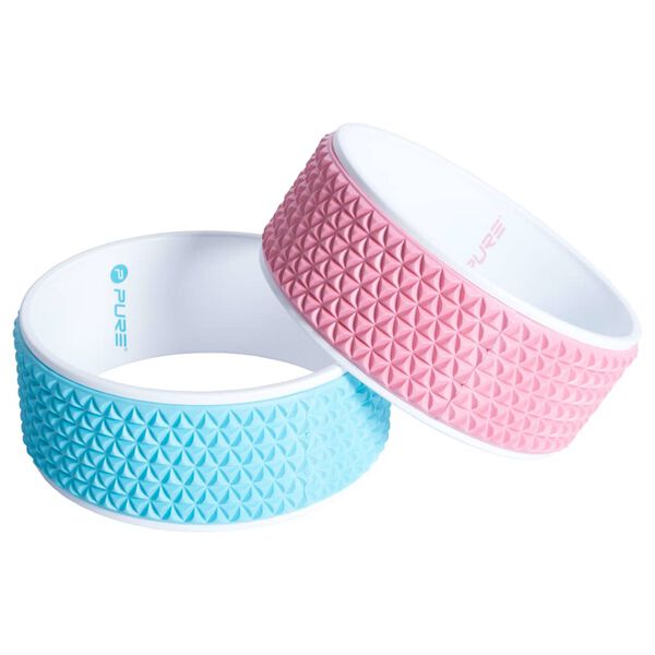 Pure2Improve Yoga-Rad 34 cm Rosa und Wei&szlig;