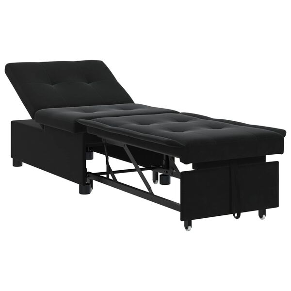 vidaXL Schlafsofa Schwarz 194 x 67 x 82 cm Samt