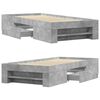 vidaXL Bettgestell Betongrau 100x200 cm Holzwerkstoff
