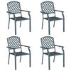 vidaXL Gartenstuhl 4 pcs Anthrazit 56 x 65 x 89 cm Stahl