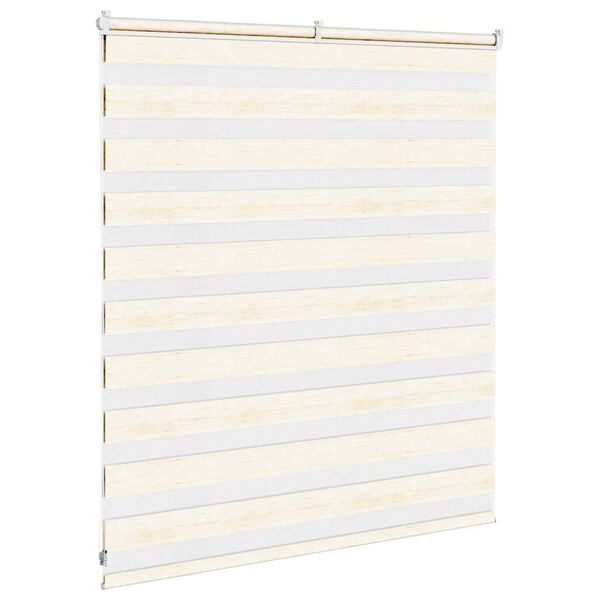 vidaXL Doppelrollo Marmorbeige 130x100cm Stoffbreite 125,9 cm Polyester