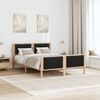 vidaXL Bettrahmen mit Kopfteil Schwarz 150 x 200 cm Stoff