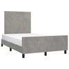 vidaXL Bettgestell ohne Matratze Hellgrau 120x190 cm Samt