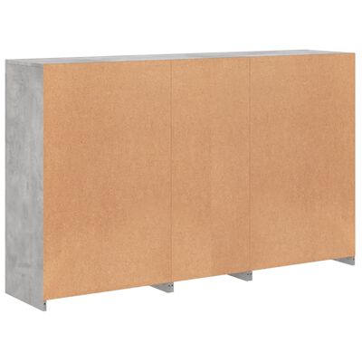 vidaXL Sideboard mit LED-Leuchten Betongrau 162x37x100 cm