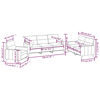 vidaXL 3-tlg. Sofagarnitur mit Kissen Taupe Stoff