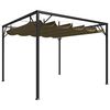 vidaXL Gartenpavillon mit Ausziehbarem Dach 3x3 m Taupe 180 g/m&sup2;