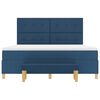 vidaXL Boxspringbett mit Matratze mit Kopfteil Blau 180 x 200 cm Stoff