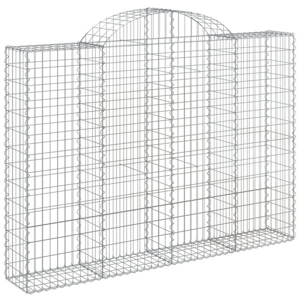vidaXL Gabionen mit Hochbogen 13Stk. 200x30x140/160cm Verzinktes Eisen