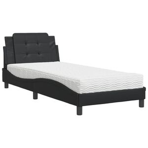 vidaXL Bettgestell ohne Matratze "Zadar" Schwarz 80x200 cm Kunstleder