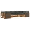 vidaXL Outdoor-Sofagarnitur 7 stk. Natur und Anthrazit