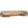 vidaXL Outdoor-Sofagarnitur mit Kissen 7 pcs Natur und Beige
