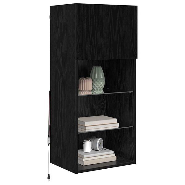 vidaXL Wandmontierte TV-Schr&auml;nke 2 pcs Schwarz Eichen-Optik