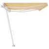 vidaXL Standmarkise Manuell Einziehbar 600x300 cm Gelb/Wei&szlig;