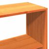 vidaXL Massivholzbett mit Regal ohne Matratze Wachsbraun 120x200 cm