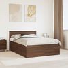 vidaXL Bettrahmen Braun Eichen-Optik 150 x 200 cm Holzwerkstoff