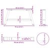 vidaXL Couchtischbeine A-Form 2 Stk. Wei&szlig; 70x(30-31) cm Stahl