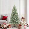 vidaXL K&uuml;nstlicher Weihnachtsbaum beschneit mit LED Licht 180 cm