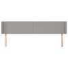 vidaXL Kopfteil mit Ohren Hellgrau 183x16x78/88 cm Stoff